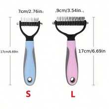 Pet Fur Cutter, Dog Grooming Shedding Tool, Double-Sided Pet Brush, Pet Supplies - Multicolor - View 3