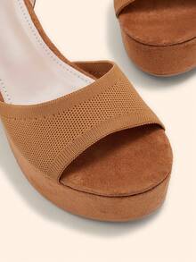 CUCCOO BASICS Women's Fashion Wedge Heel Platform Sandals - red brown - View 8