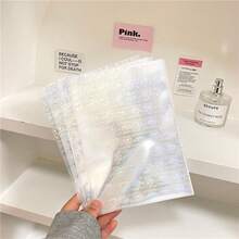 1pc Fashionable Star Printed 6-Ring A5 PVC Zipper Binder Planner, Album For Idol Photo Card & Collection,Back To School,School Supplies - Multicolor - - View 19