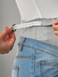 Momance 孕妇休闲喇叭浅色水洗牛仔裤 - 淺色水洗藍 - 查看 9