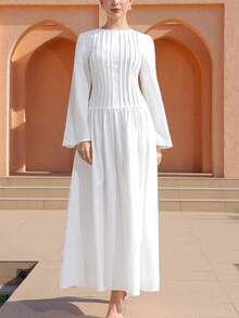 Graceveil 优雅白色连衣裙，时尚高贵，适合户外约会 - 白色 - 查看 7