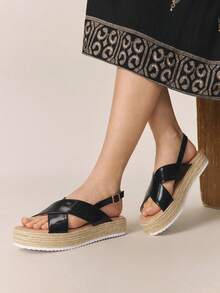 Styleloop Sandales à talons pour femmes - Noir - Voir 3