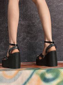 Sugerpunk Zapatos de tacón para mujer - Negro - Ver 5