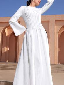 Graceveil 优雅白色连衣裙，时尚高贵，适合户外约会 - 白色 - 查看 4