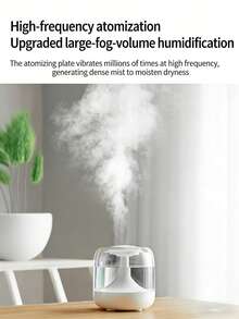 1 pieza Humidificador y difusor de aromaterapia 2 en 1 de 650ML, con 2 modos de rociado, luz nocturna de colores para dormitorio, oficina y escritorio - Multicolor - Ver 5
