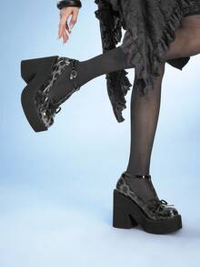 Sugerpunk Giày đế xuồng và giày đế bằng cho nữ - màu đen - Xem 4