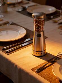 Teckwe Electric Pepper Grinder - Rechargeable With 500mAh Capacity For Long-Lasting Use, Adjustable Coarseness, Suitable For Salt/Pepper/Spices, Ideal For Kitchen And Home (10 Oz Large Capacity, Ergonomic Design) - Silver - View 2