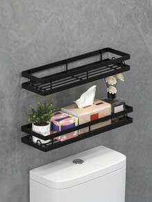 1pc Bathroom Storage Rack, Bathroom Shelves, Shower Storage Rack Holder, Toilet Shampoo Organizer, Bathroom Accessories - Easy To Install And Reusable Bathroom Organization Solution! Bathroom Accessories - Multicolor - View 6