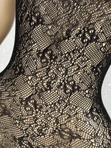 SHEIN DivaQ Women's Sexy One-Shoulder Short Sleeve Bodycon Dress - Black - View 7