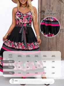 Breezaya Rochie tip camisol elegantă, cu talie înaltă, stil casual, mărime mare, pentru femei, primăvară/vară - Multicolor - Vizualizare 8