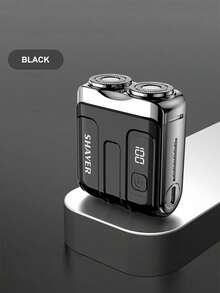 Teckwe Mini Electric Smart Shaver Household Car Shaver Digital Display Dual Blade Rechargeable Shaver Powerful Beard Trimmer Tool - Multicolor - View 12