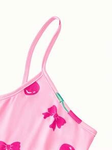 Bonmuse Ladies' Cherry Print Simple Daily Cami Top, Shorts, Pajama Set - Multicolor - View 4