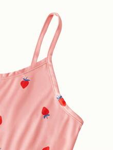 Bonmuse 3件套草莓印花吊带背心和短裤睡衣套装女士睡衣套装夏季睡衣套装草莓睡衣套装可爱睡衣套装睡衣套装女士 - 彩色 - 查看 21