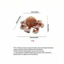 PETSIN Funny Octopus Shaped Plush Dog Toy With BB Barking Sound, Interactive Play For Dogs - Multicolor - View 16