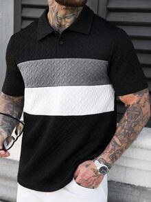 Manfinity CasualCool 日常必备撞色短袖男士Polo衫 - 彩色 - 查看 6