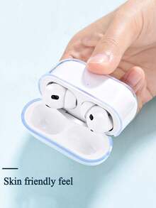 Transparent TPU Material Protective Case Compatible With Apple Wireless Bluetooth Earphones - Clear - View 3