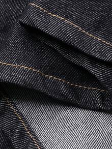 FRIFUL 女士休闲长款牛仔背带裙 - 藍色 - 查看 4