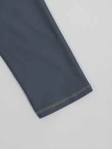 Manfinity KASUA 男式字母印花圆领插肩长袖冲浪 T 恤 - 灰色 - 查看 5