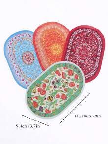 MINKOJA Bộ 1/4 tấm thảm trang trí sàn nhà búp bê thu nhỏ 4 màu, mô hình trang trí phòng khách thu nhỏ bằng vải, thảm dệt Thổ Nhĩ Kỳ hình bầu dục, trang trí nhà tranh, các thành phần tự làm cho cảnh nhỏ, Lễ Phục Sinh, Quà tặng Lễ Phục Sinh, Đồ vật thu nhỏ. - Nhiều màu - Xem 9