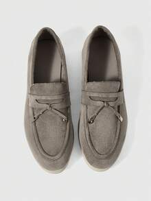 Sleekvia 女士休闲百搭通勤简约平底鞋 - 灰色 - 查看 7