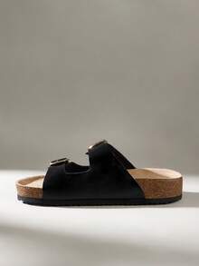 Solecia Women Fashionable Sandals, Minimalist & Casual For Beach And Everyday Wear For Christmas - Black mirror - View 4