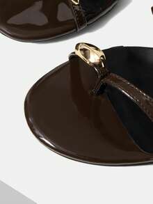 Mnmlis Giày sandal cao gót dành cho nữ - Cà phê nâu - Xem 4