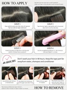60pcs Tape In Hair Extensions 100% Human Hair #613 Blonde Straight Style In 14-22 Inch Lengths Extensions Silky Seamless Invisible Top Quality Thick Ends Healthy Human Hair Extensions For Thin Hair And Salon Use And For All Women/Girls Daily Use - S613 - View 9