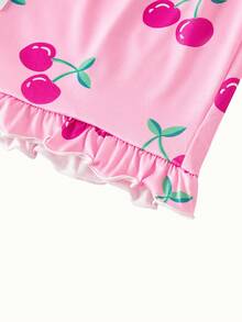 Bonmuse Ladies' Cherry Print Simple Daily Cami Top, Shorts, Pajama Set - Multicolor - View 7