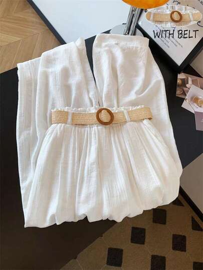 Franclia 时尚休闲弹力腰阔腿裤，全新垂坠设计配腰带，性感女裤