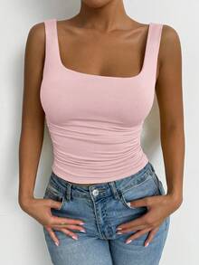 Elenzga Plus Size Women's Frankie Leigh Cropped Neck Ribbed Knit Vest - Multicolor - View 3