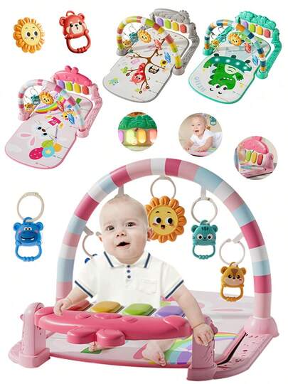 MINKOJA - SELECTS Gymlekmatta, Aktivitetsmatta med lekpiano, Musikaliskt aktivitetscenter, Magleksaker, Lekmattor för spädbarn, Nyfödda och småbarn, Påsk, Påskpresent, Barnens dag, Babylekmatta, Babysaker, Babyprylar, Stationära aktivitetscenter för spädbarn