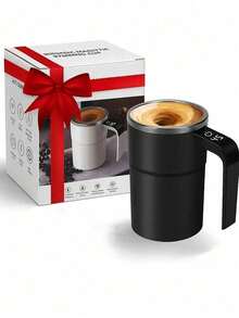 Teckwe USB自动搅拌咖啡杯，带智能温度显示功能的磁吸式自动搅拌咖啡杯，适用于家庭和办公室，旅行水杯/车载杯，便携易清洗，电池容量：200mAh - 彩色 - 查看 12