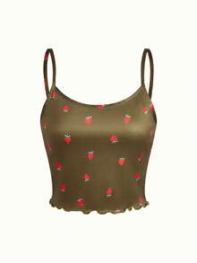 Bonmuse 3件套草莓印花吊带背心和短裤睡衣套装女士睡衣套装夏季睡衣套装草莓睡衣套装可爱睡衣套装睡衣套装女士 - 彩色 - 查看 9