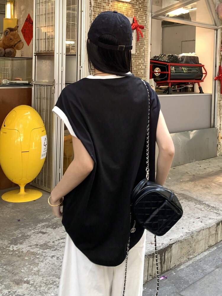 Women's Sleeveless Tank Top, Loose Fit Casual Racerback Tank Top, Longer Length Slim Fit Muscle Tee, Basketball Jersey