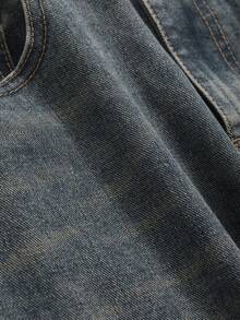 DAZY 女士宽松破洞韩版休闲牛仔裤，尽显青春活力 - 黑色 - 查看 4