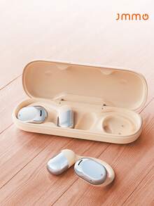 JMMO Earphone Tidur Nirkabel Sejati Model Jepit dengan Earbud Pintar - Bass Stereo HIFI, Panggilan Stereo HD, Earphone Olahraga untuk iOS dan Android - Perak - View 1