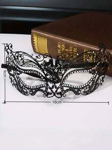 Venetian Iron Art Luxury Metal Mask, Rhinestone Diamond Design, Masquerade Ball Costume Party, Role Play, Goddess Princess Prop, Friend Gift - one size fits all - View 6