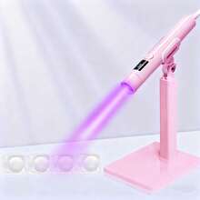 Teckwe UV LED美甲灯，迷你UV美甲灯，便携式美甲烘干机，立式美甲灯，专业UV迷你美甲烘干灯，带支架的迷你UV美甲灯，法式印章（粉色或白色），情人节礼物 - 彩色 - 查看 10