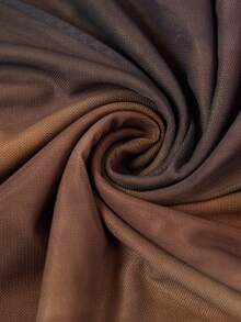 Lounesse 加大码两件套女式扎染休闲宽松网纱两件套 - 彩色 - 查看 8