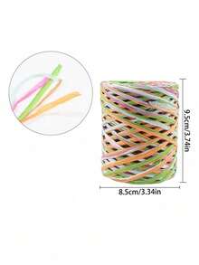 Colorful Raffia Paper Ribbons, Colorful Birthday Card Gift Wrapping Ribbons, Packaging Paper Strings, Suitable For Gift Wrapping, DIY Decoration, Parties, Birthdays And Other Occasions - multicolor - View 16