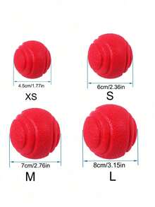 PETSIN Đồ dùng cho thú cưng - Bóng đàn hồi TPR đặc - Đồ chơi cho chó - Đồ chơi chống cắn và giảm đau khi mọc răng - Bóng đồ chơi cho chó cưng - Đồ chơi giải trí cho chó - Bóng huấn luyện - Đỏ - Xem 12