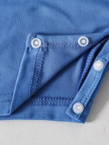 3pcs/Set Newborn Baby Boy/Girl Cute Cartoon & Striped Knit Romper, Summer - Multicolor - View 8