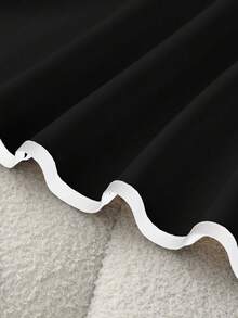 Franclia 女士黑白短款连衣裙，春夏系带连衣裙，时尚连衣裙，黑色中长连衣裙，优雅连衣裙，黑白连衣裙，精致女装，女士服装，连衣裙，女士正装，高品质连衣裙，惊艳连衣裙 - 黑與白 - 查看 4