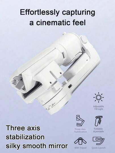 Teckwe 1个轻巧铝合金双轴云台稳定器，具备智能防抖、360度旋转、自动平衡、人脸追踪、手势控制、无线遥控等功能，无需App，紧凑可折叠设计，黑色多功能相机手机云台，适用于旅行、Vlog、直播、户外探险、夏季旅行、内容创作、假日聚会、视频拍摄、摄影器材、视频制作等场景，内置800mAh电池