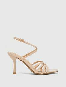 CUCCOO SZL 女士鞋履 春夏新款杏色圆头细高跟细带踝带凉鞋 时尚舒适 百搭性感派对凉鞋 女鞋 - 杏色 - 查看 4