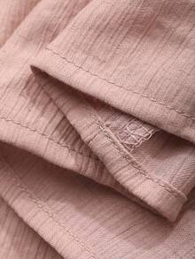 Livesso Pink Spaghetti Strap Tie Waist Midi Dress, Suitable For Beach Party, Holiday, Summer - Pink - View 7