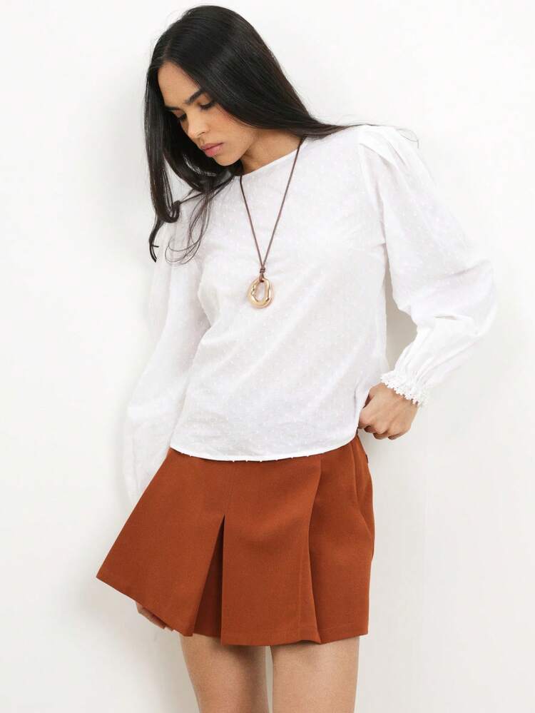 KSTM High Waist Belted Rust Orange Wide Leg Shorts With Front Buckle Detail And Side Pockets Perfect For Spring Summer Casual Wear