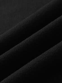 INAWLY Women's Short Top, Basic Style, Round Neck, Long Sleeves, Traceable Cotton, Slim Fit For Comfort - Black - View 4