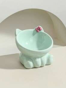 PETSIN 猫碗 陶瓷猫粮碗 猫饭碗 宠物碗 可爱猫饭碗 宠物用品 - 彩色 - 查看 16