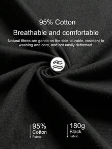 SHEIN LUNE Áo tank top cổ yếm thoải mái, chất liệu 95% cotton dành cho nữ, thích hợp cho mùa hè. - màu đen - Xem 3